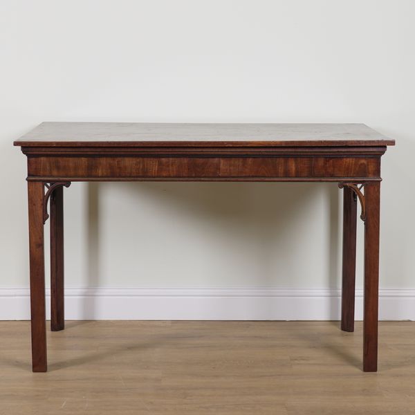 AN 18TH CENTURY MAHOGANY RECTANGULAR SERVING TABLE