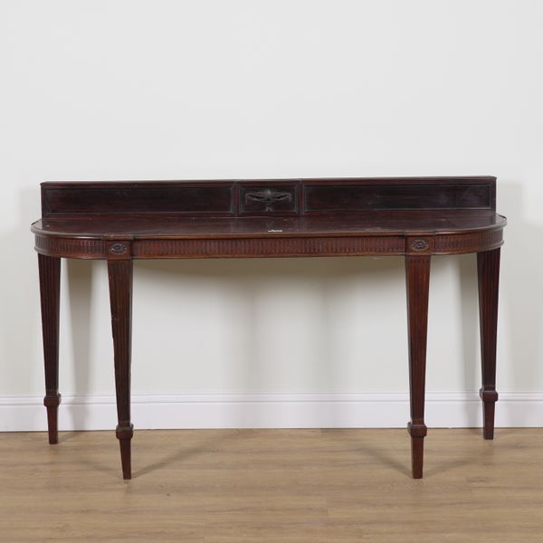 AN 19TH CENTURY MAHOGANY NEO-CLASSICAL REVIVAL BOWFRONT SERVING TABLE