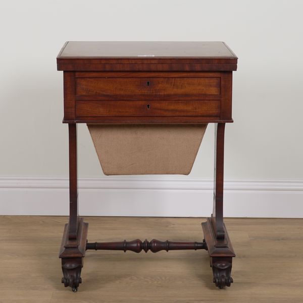 A WILLIAM IV MAHOGANY WORK TABLE