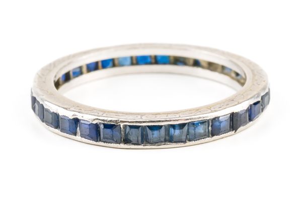 A SAPPHIRE FULL ETERNITY RING