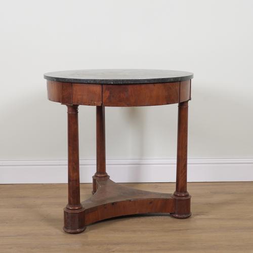 A CHARLES X CIRCULAR MARBLE TOPPED GUERIDON/ OCCASIONAL TABLE