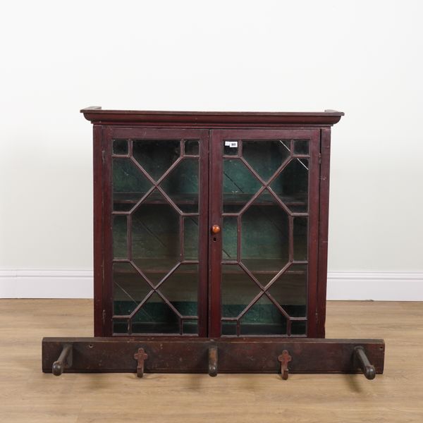 A GEORGE III ASTRAGAL GLAZED TWO DOOR CABINET (2)