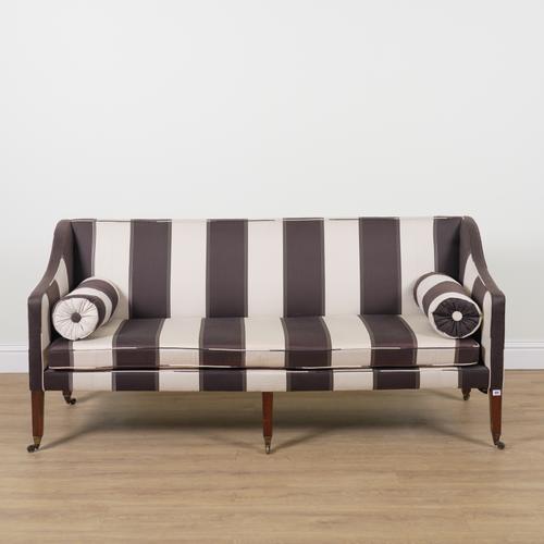 A 19TH CENTURY SQUARE BACK SOFA
