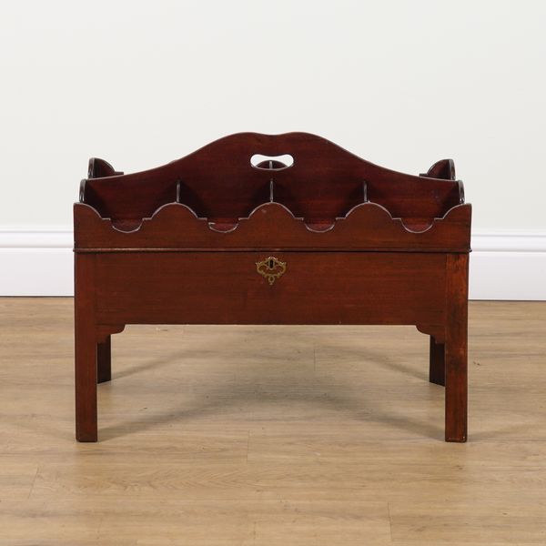 A GEORGE III MAHOGANY DECANTER STAND