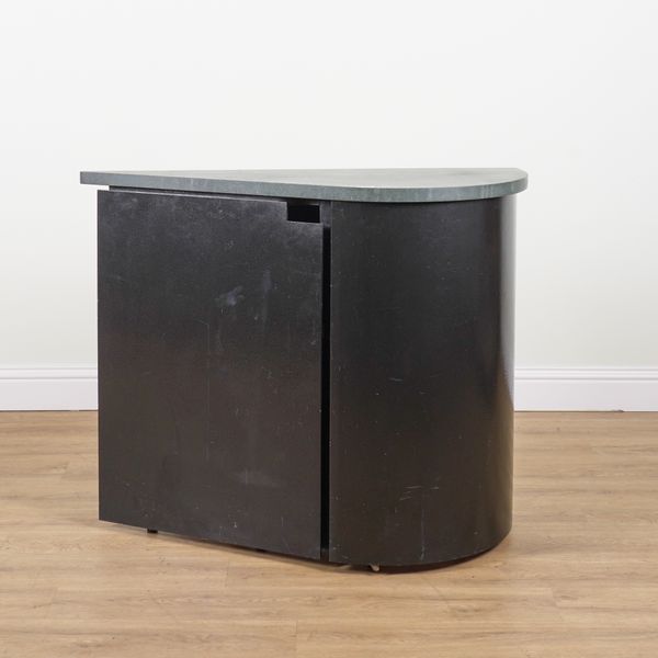 INNES FERGUSON; 20TH CENTURY SLATED TOPPED METAL SIDE CABINET