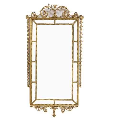 A PAIR OF 18TH CENTURY STYLE GILT FRAMED PIER MIRRORS (2)