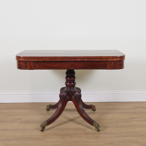 A WILLIAM IV MAHOGANY CARD TABLE