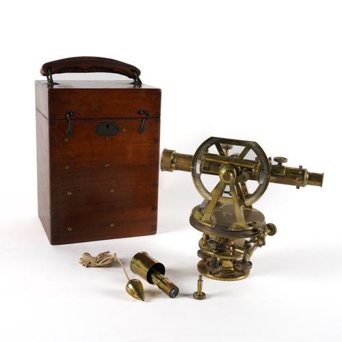 A LOUIS CASELLA BRASS THEODOLITE