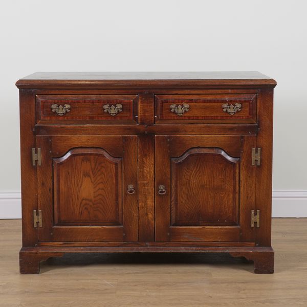 AN 18TH CENTURY STYLE OAK DRESSER BASE