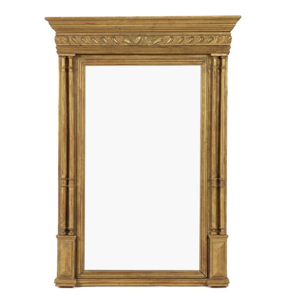 A LATE VICTORIAN GILT FRAMED PIER MIRROR (2)