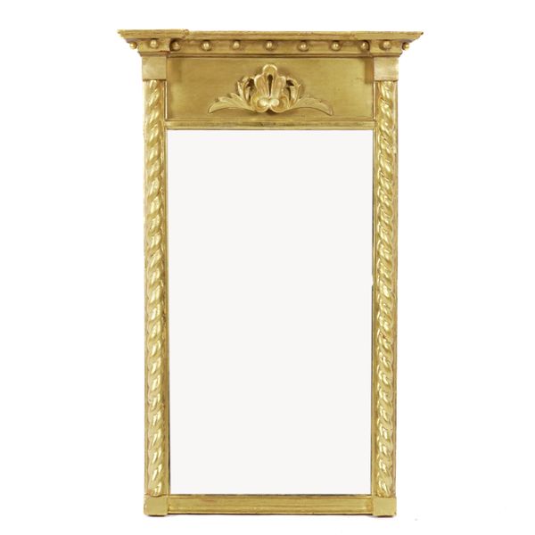 A REGENCY GILT FRAMED PIER GLASS (2)