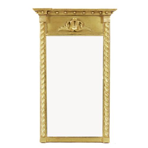 A REGENCY GILT FRAMED PIER GLASS (2)