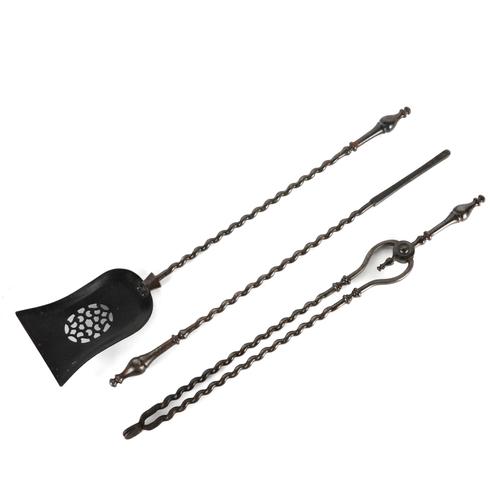 A SET OF THREE VICTORIAN STEEL FIRE TOOLS (3)