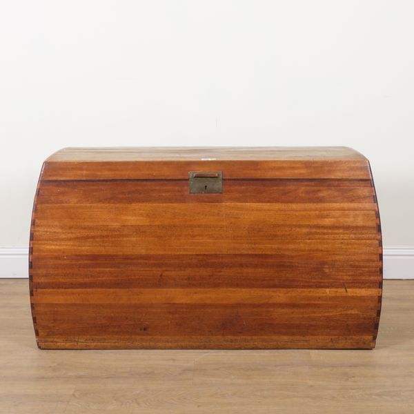 A CEDAR WOOD DOMED TRUNK