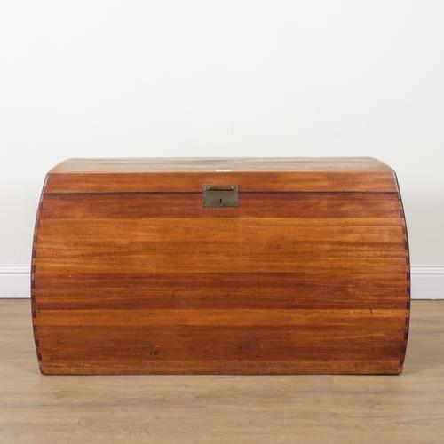 A CEDAR WOOD DOMED TRUNK