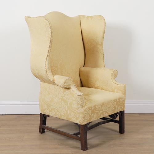 AN 18TH CENTURY STYLE WINGBACK ARMCHAIR