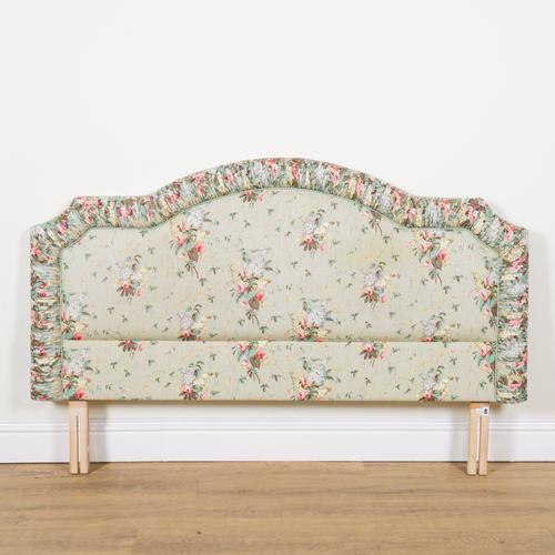 COLEFAX AND FOWLER; A 20TH CENTURY FLORAL UPHOLSTERED HEADBOARD