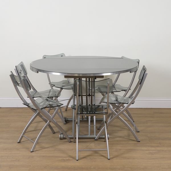 RONDO; A LATE 20TH CENTURY CIRCULAR DROP FLAP METAMORPHIC COFFEE/DINING TABLE (7)