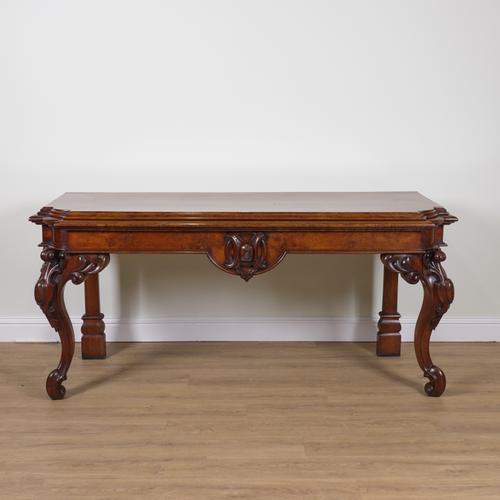 A VICTORIAN POLLARD OAK BREAKFRONT SERVING TABLE