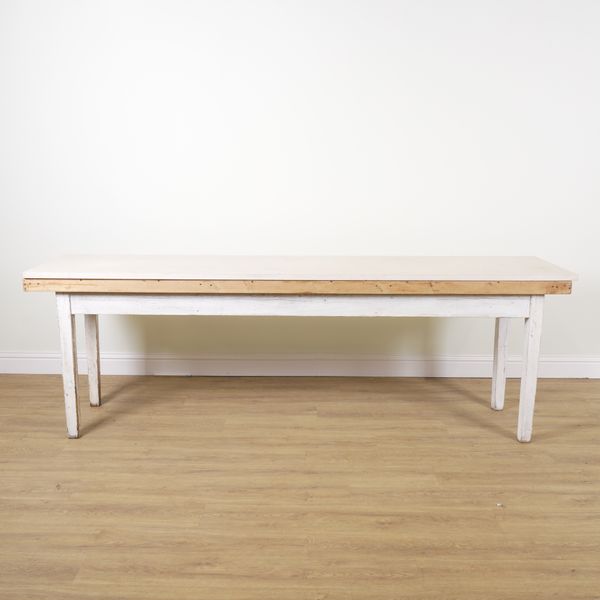 A LARGE QUARTZ TOP RECTANGULAR SERVING TABLE