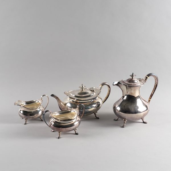 A SILVER FOUR PIECE TEA AND COFFEE SET (4)