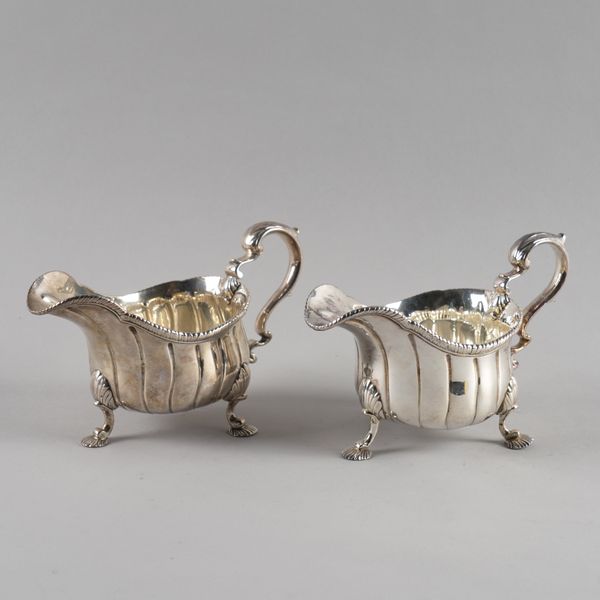 A PAIR OF GEORGE II SILVER SAUCEBOATS (2)