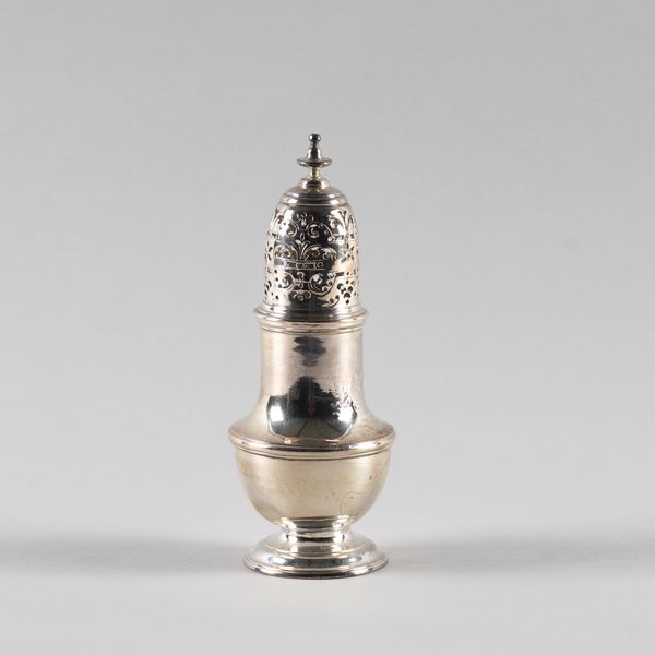 A GEORGE II SILVER SUGAR CASTER