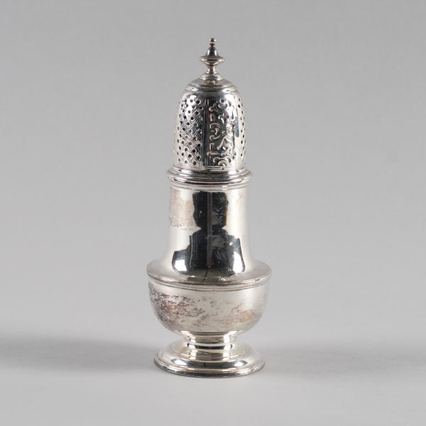 A GEORGE II SILVER SUGAR CASTER