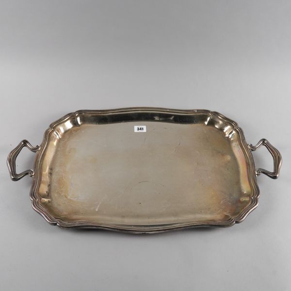 A PERUVIAN TWIN HANDLED TRAY