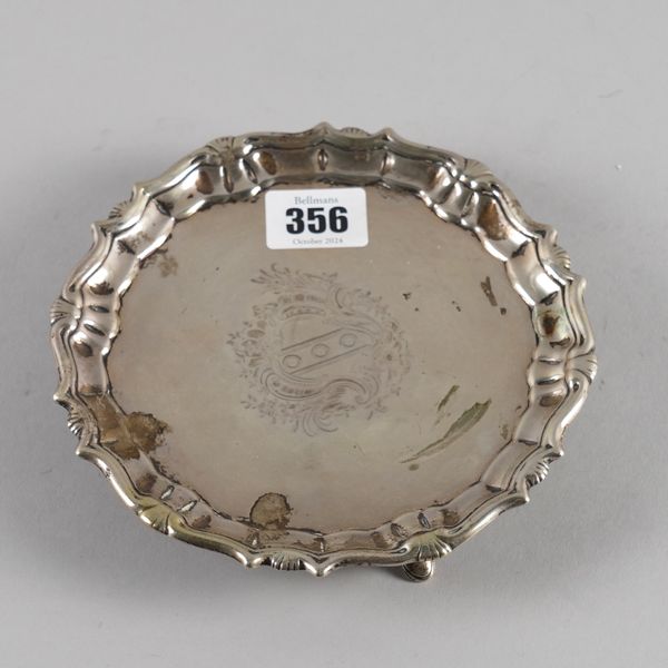 A GEORGE II SILVER WAITER