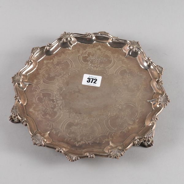 A VICTORIAN SILVER SALVER