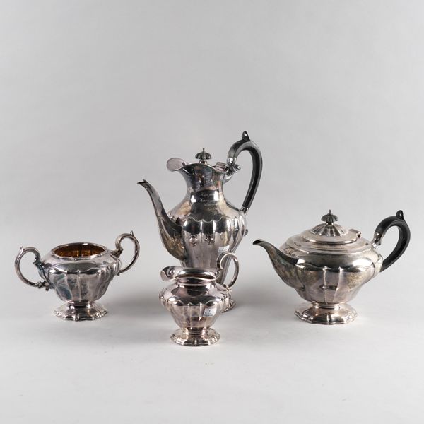 A SILVER FOUR PIECE TEA AND COFFEE SET (4)