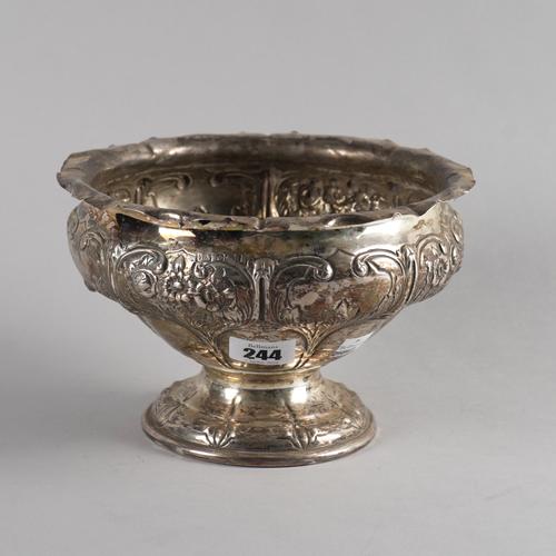 A SILVER ROSE BOWL
