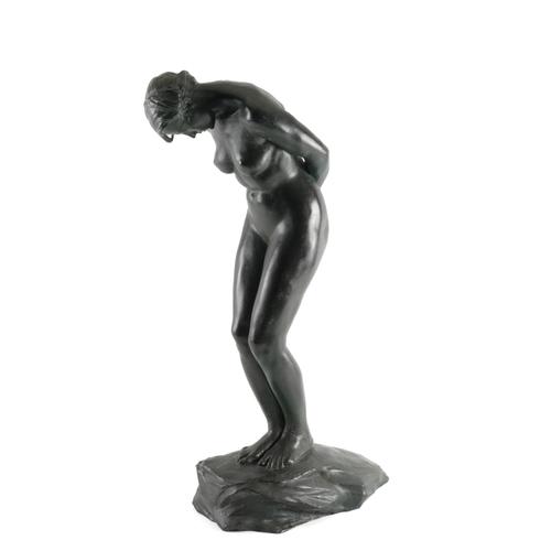 WALTER MARSDEN (BRITISH, 1883-1969): PATINATED BRONZE FEMALE FIGURE KNOWN AS 'THE VICTIM' 1920