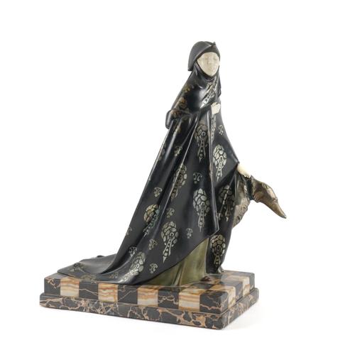 ANDRÉ VINCENT BECQUEREL (1893-1981): A COLD-PAINTED BRONZE FIGURE KNOWN AS 'THE VENETIAN'