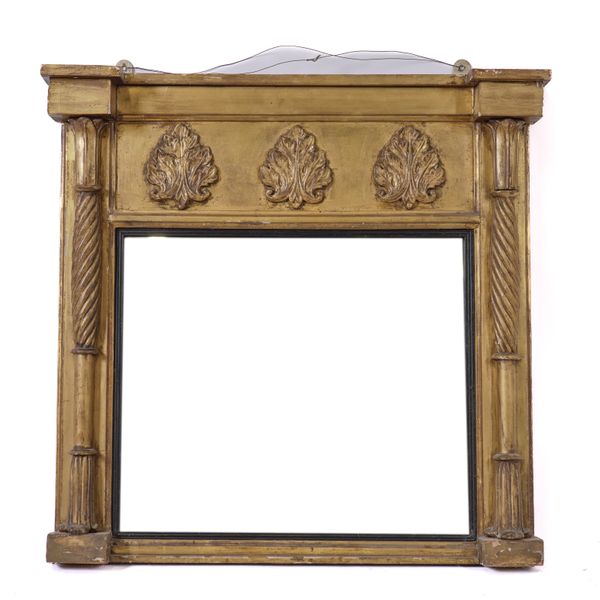 A WILLIAM IV GILT FRAMED PIER MIRROR