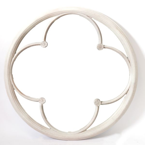 A MODERN CIRCULAR WALL MIRROR (2)