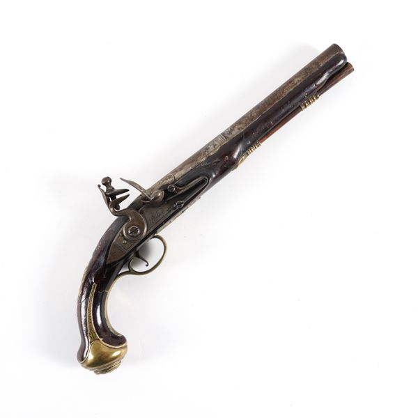 A 19TH CENTURY WILSON FLINTLOCK PISTOL