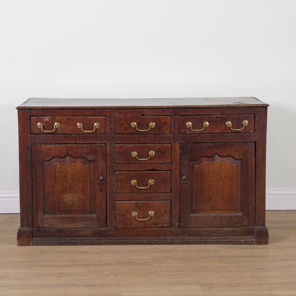 AN 18TH CENTURY OAK DRESSER BASE