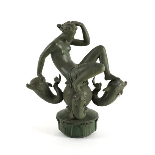 WALTER MARSDEN (BRITISH, 1883-1969): A PLASTER MAQUETTE FOR A FOUNTAIN DESIGN WITH VENUS AND DOLPHINS