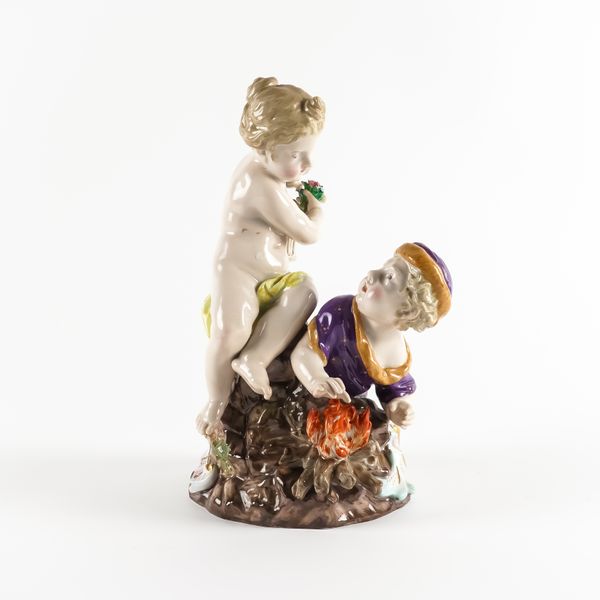 A MEISSEN GROUP OF SPRING AND SUMMER EMBLEMATIC OF THE SEASONS