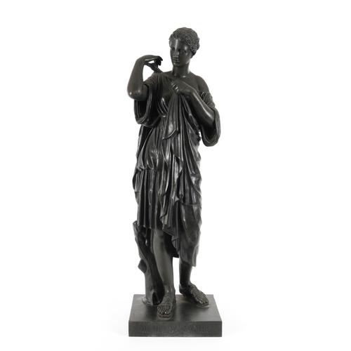 OF GRAND TOUR INTEREST: A PATINATED BRONZE OF DIANA DE GABII AFTER THE ANTIQUE