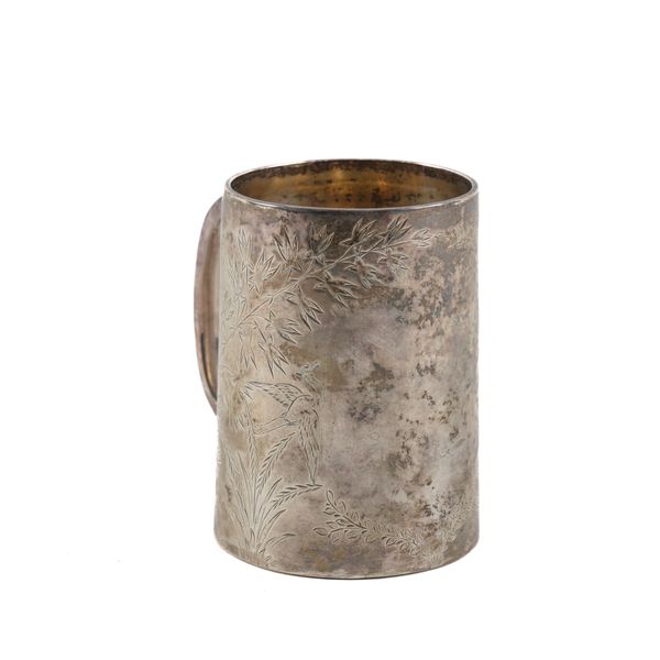 A VICTORIAN SILVER MUG
