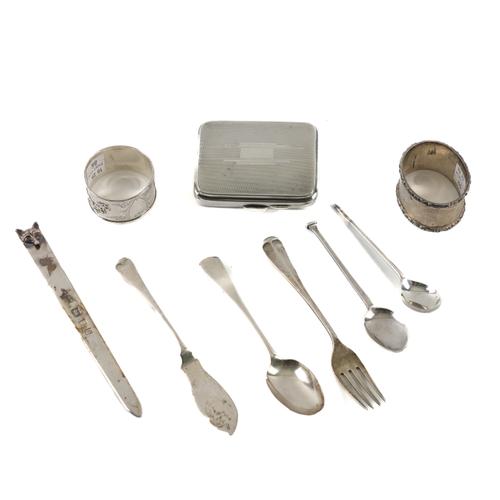 A GROUP OF SILVER (9)