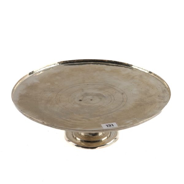 A SILVER PEDESTAL TAZZA