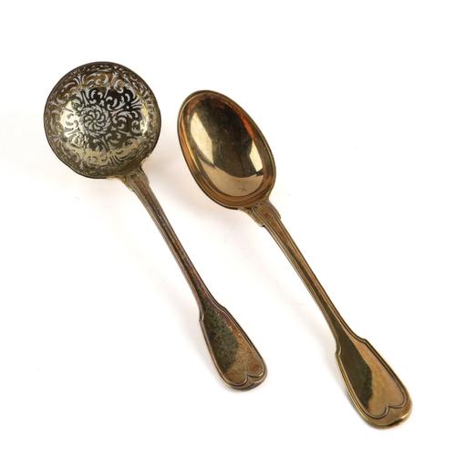 TWO FRENCH SILVER GILT ITEMS OF FLATWARE (2)
