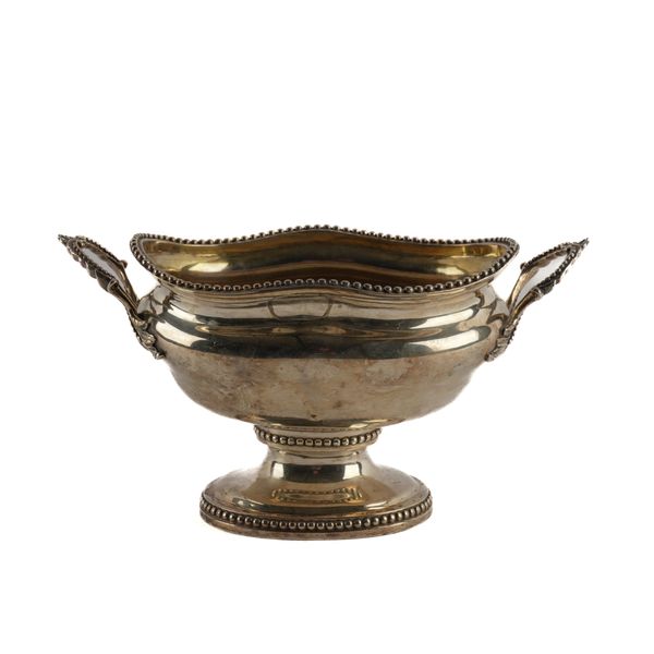 A GEORGE III SILVER TWIN HANDLED SAUCE TUREEN