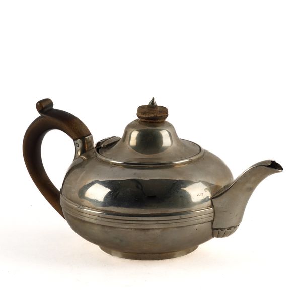 A GEORGE III SILVER TEAPOT