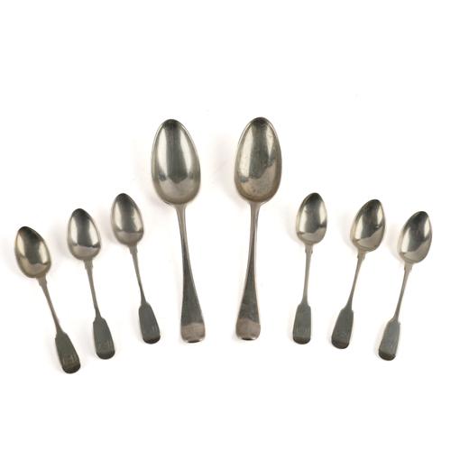 A GROUP OF SILVER TABLE FLATWARE (8)
