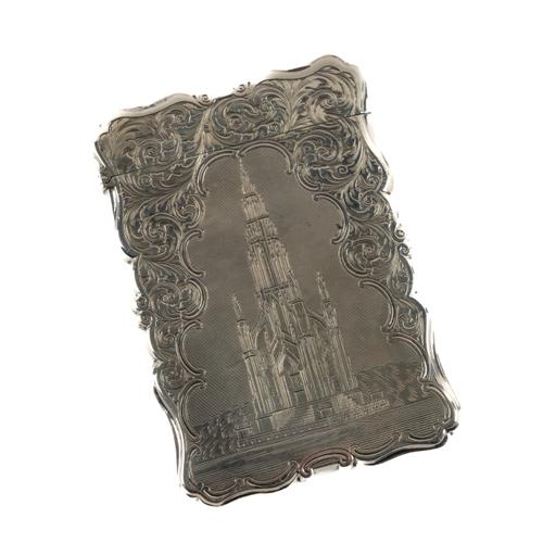 A VICTORIAN SILVER VISITING CARD CASE